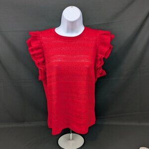 Marc New York Jeans Lace Blouse Lollipop Red